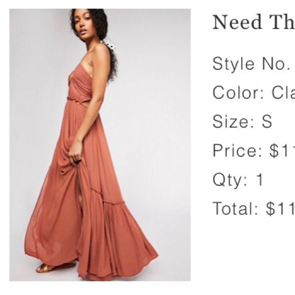 rust colored maxi dress